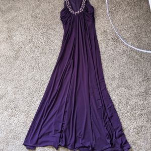 Long dark purple formal dress